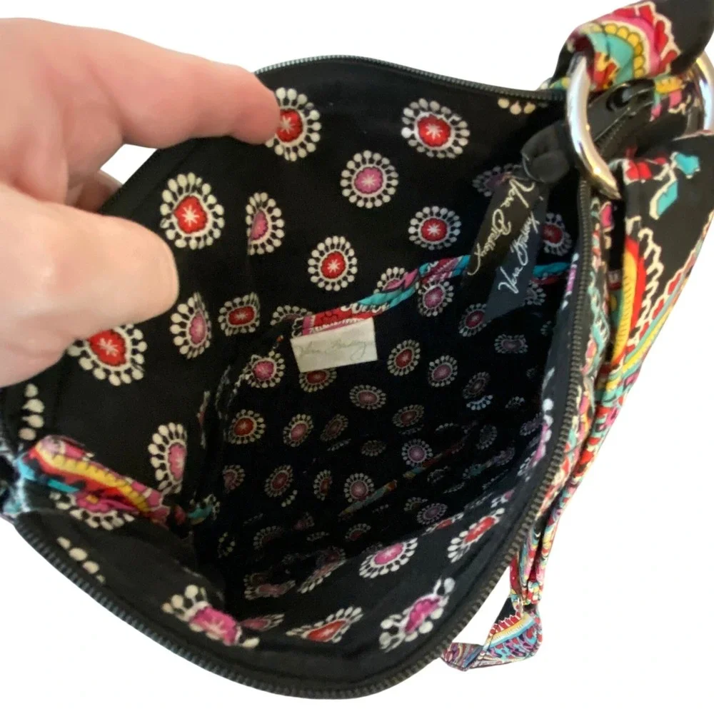 Vera Bradley Womens Parisian Paisley Crossbody Bag Floral Quilted Boho Casual